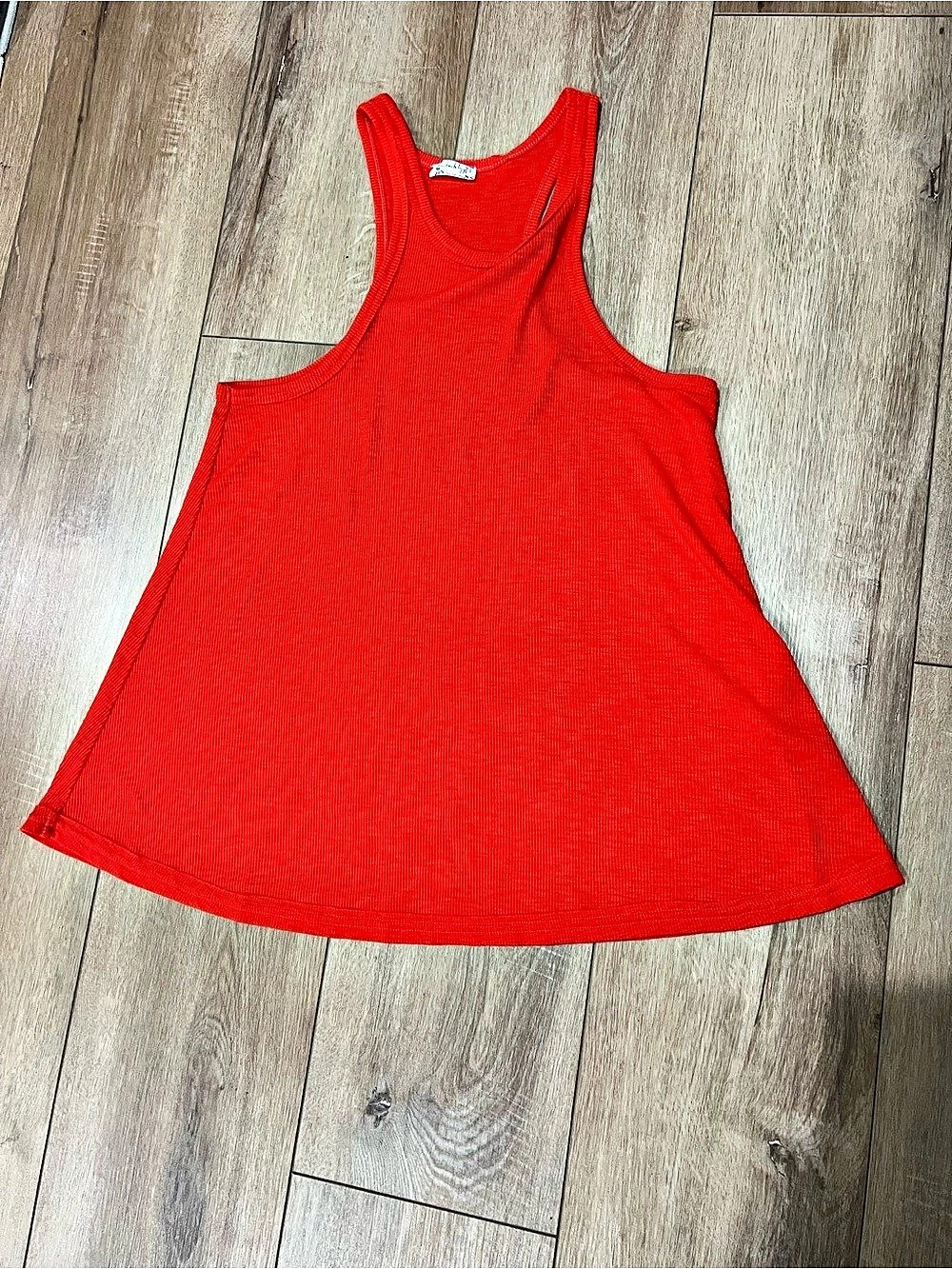 Free People Intimately Red Ribbed flowy Tank Top Small